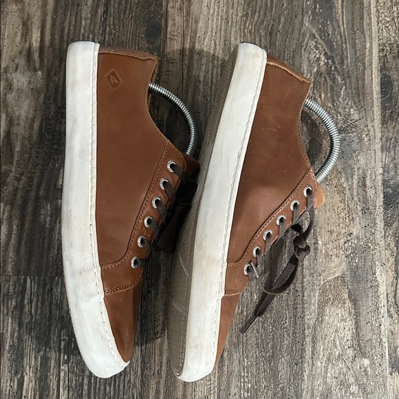 Sperry Men's Brown Leather Sneakers size 9.5m - Picture 9 of 12